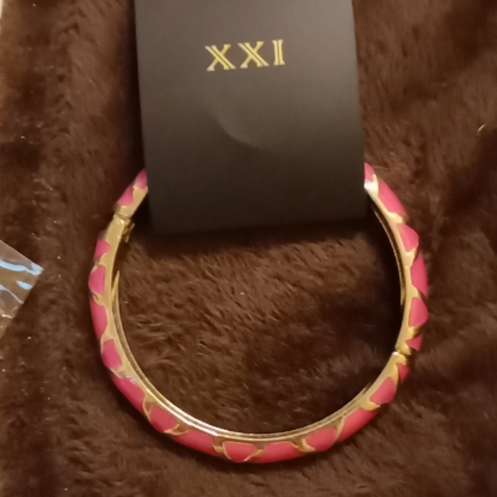 New pink and gold clamp bracelet